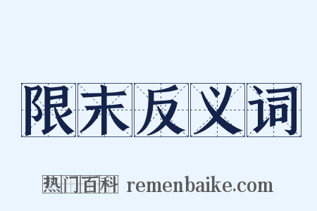 限末反义词是什么意思的图片